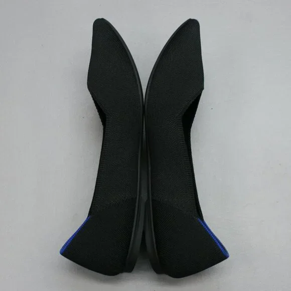 Rothy’s Ladies 9 The Point II Black Knit Pointed-toe Ballet Shoes Flats Loafers - Picture 12 of 12